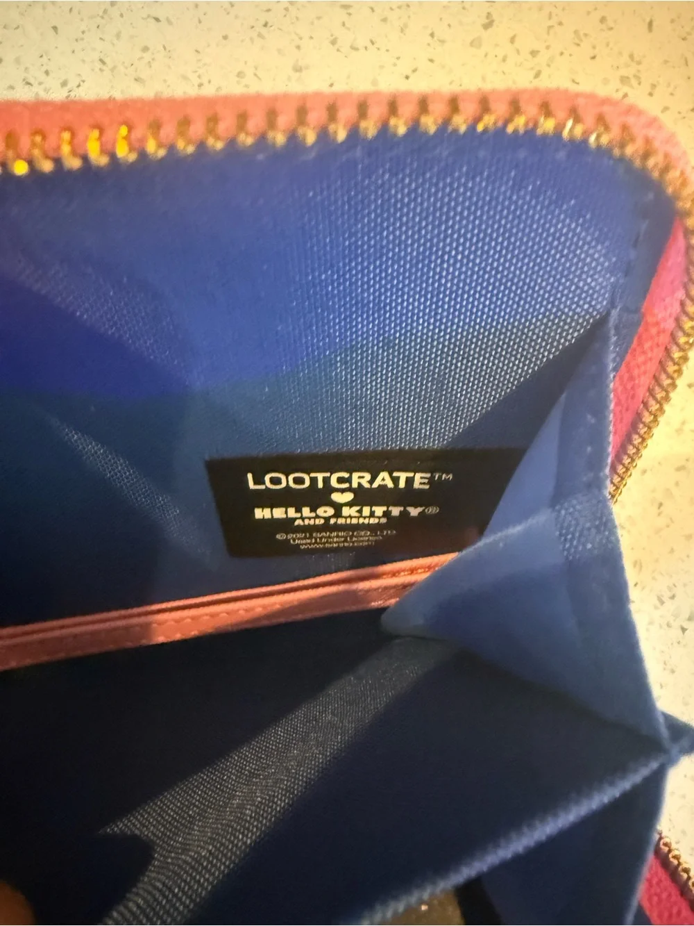 Loot Crate Blue Sanrio Trio Rainbow Kids Wallet